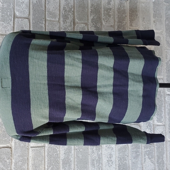 Merona Sweater Womens Size S Petite green block green blue 100% cotton - Picture 3 of 8